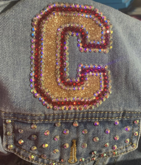 Custom Glitter Varsity Letter Patch – Iron On Applique for Jackets, Bags GL26