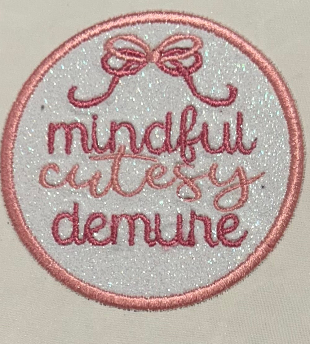 Iron On Glitter Rose Gold Cursive Patch Preppy Teen Girl Birthday Gift Hat Bag Clothing Accessory Crafting Supply DIY Personalized HC20