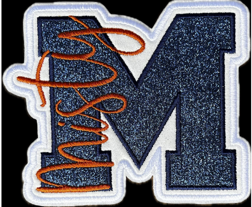Varsity Letter Glitter Letterman Patch HC14