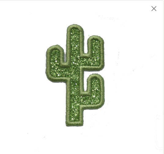 Cactus Plant - Iron or Sew on Vinyl - NO GLITTER MESS ! GL103