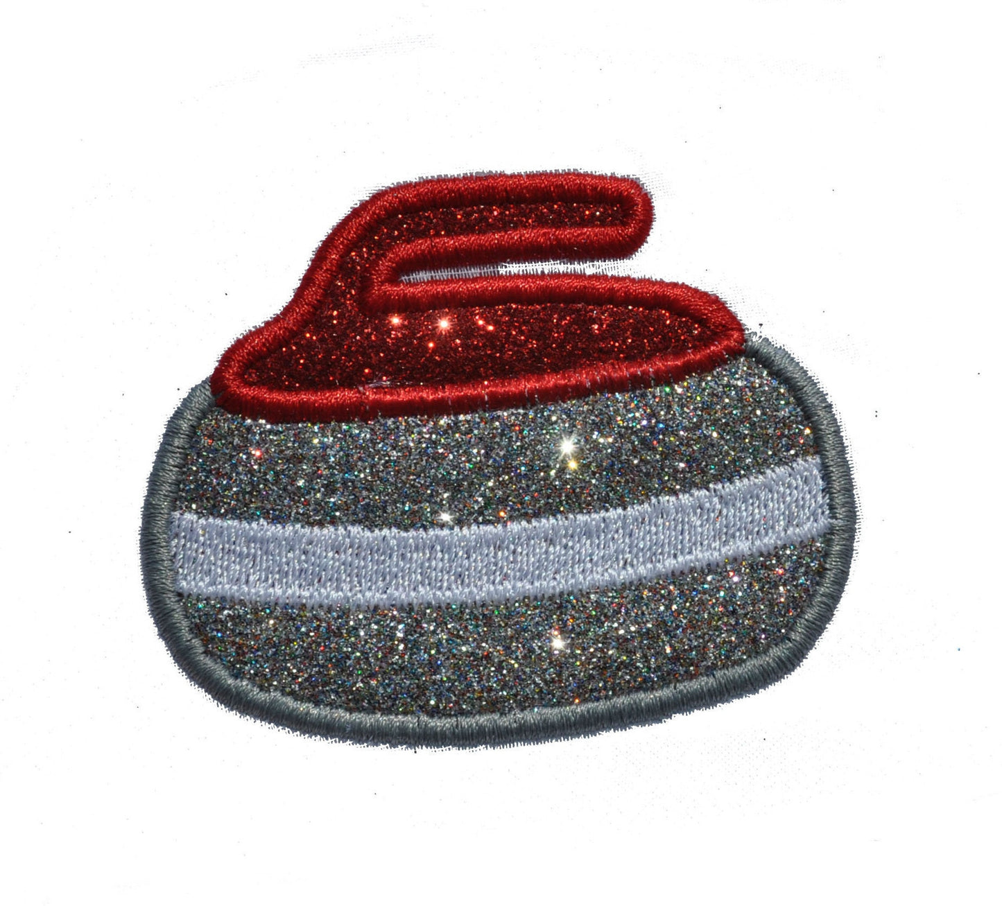 Small Curling Sparkle Glitter Vinyl Iron On Patch! GL189