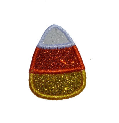Candy Corn Halloween Trick or Treat Vinyl Glitter Sparkle Iron or Sew on Patch NO GLITTER MESS GL211