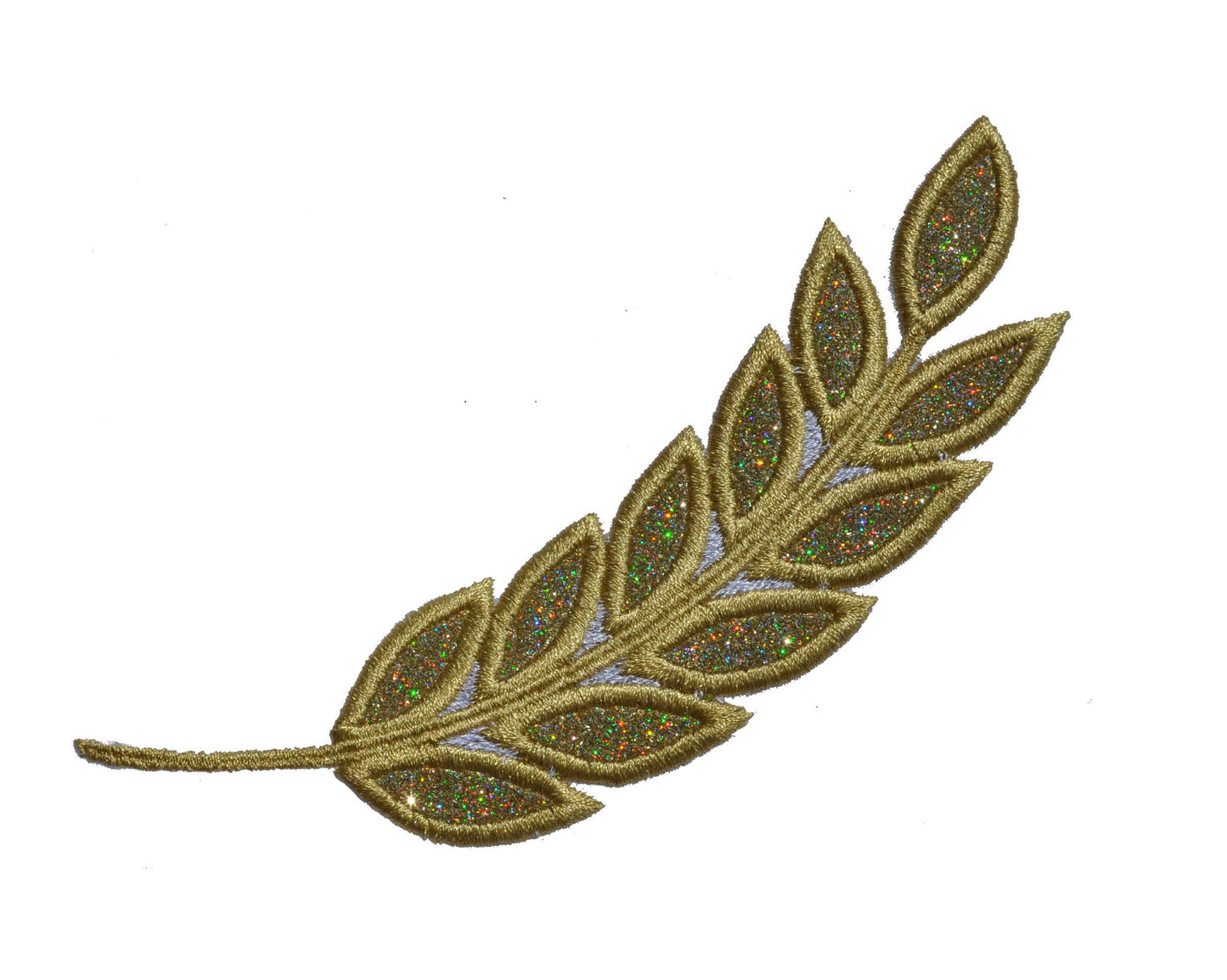 Wheat Stem Faith in God glitter sparkle iron on Cross Patch! GL214