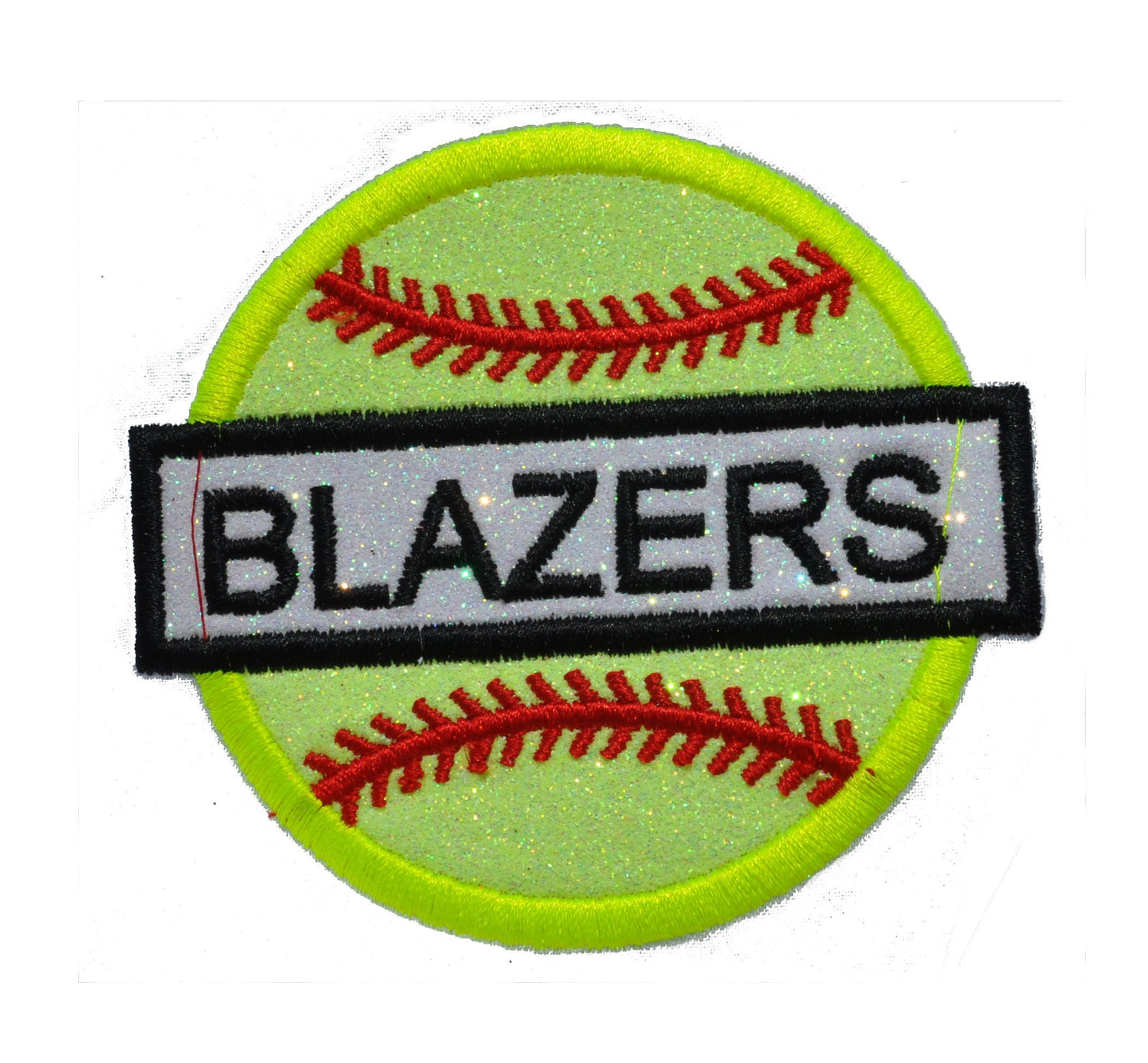 Soccer Team Name Tag Glitter Sparkle Letter Patch - Iron or Sew on Vinyl - NO GLITTER MESS ! GL248