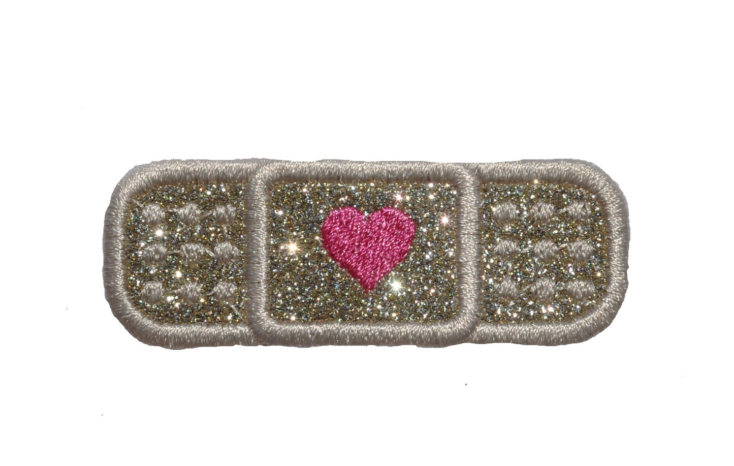 Bandaid Sparkle Glitter Patch - Iron or Sew on Vinyl - NO GLITTER MESS ! GL257
