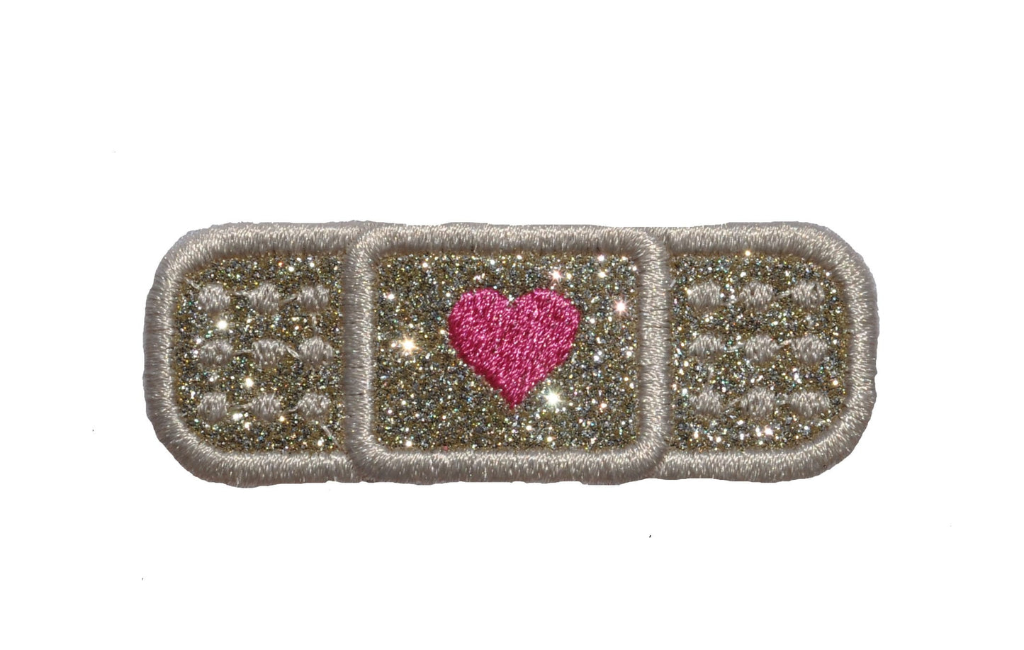 Bandaid Sparkle Glitter Patch - Iron or Sew on Vinyl - NO GLITTER MESS ! GL257