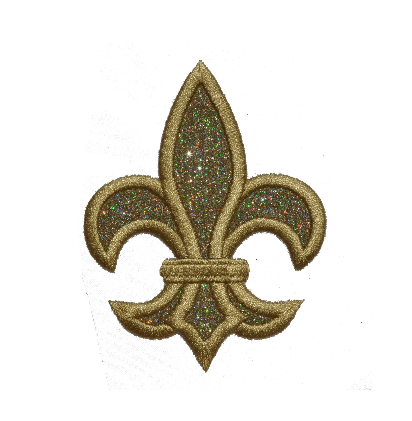 Fleur de Lis 3 inch glitter sparkle iron on Patch! GL256