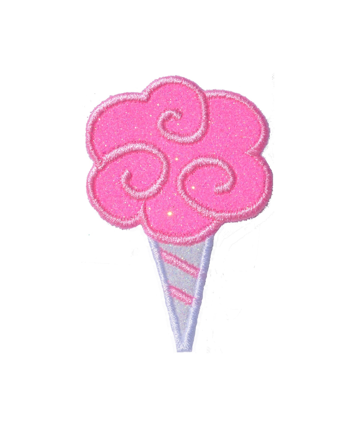 Cotton Candy 5 inch and 7 inch Sparkle Glitter Patch - Iron or Sew on Vinyl - NO GLITTER MESS ! GL130