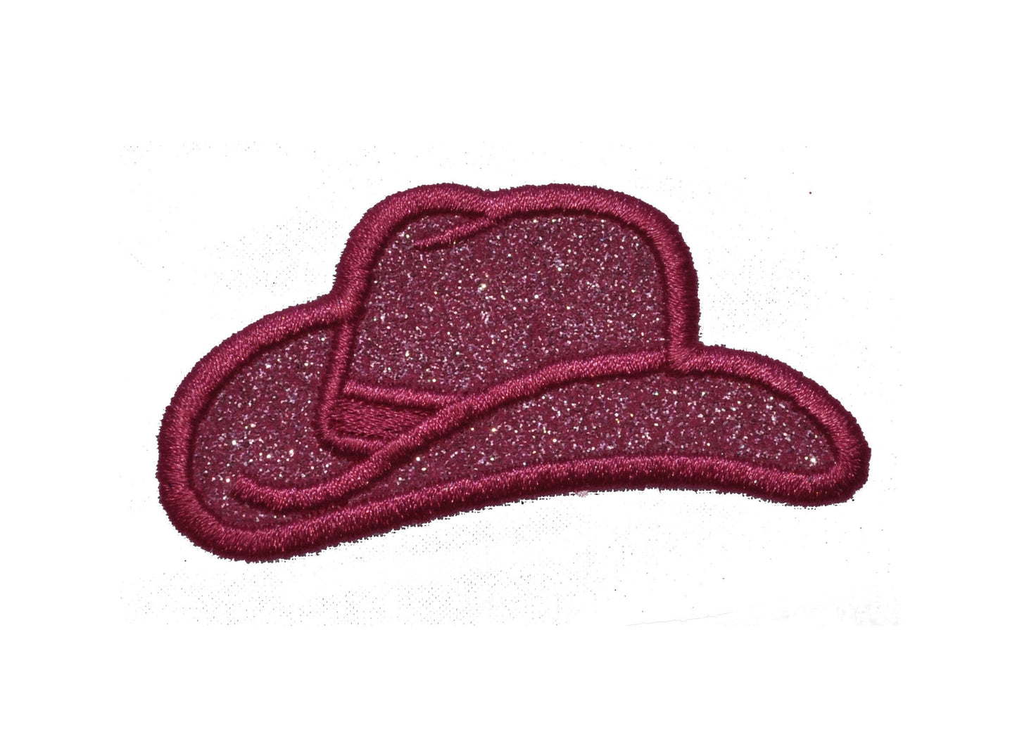 Cowboy Hat Brown or Pink Patch - Iron or Sew on Vinyl - NO GLITTER MESS ! GL286