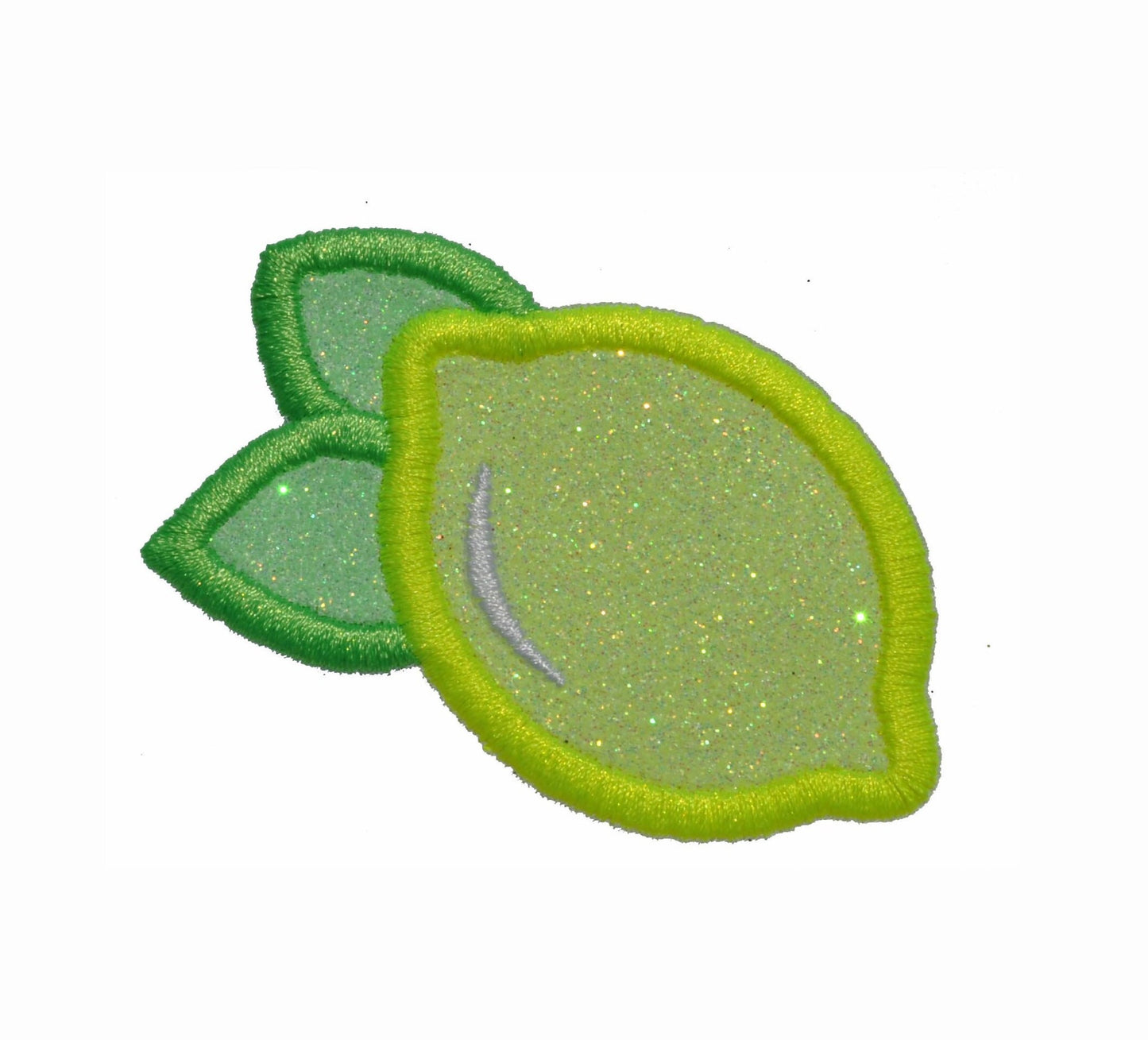 Lemon 3 inch glitter sparkle iron on Patch! GL181