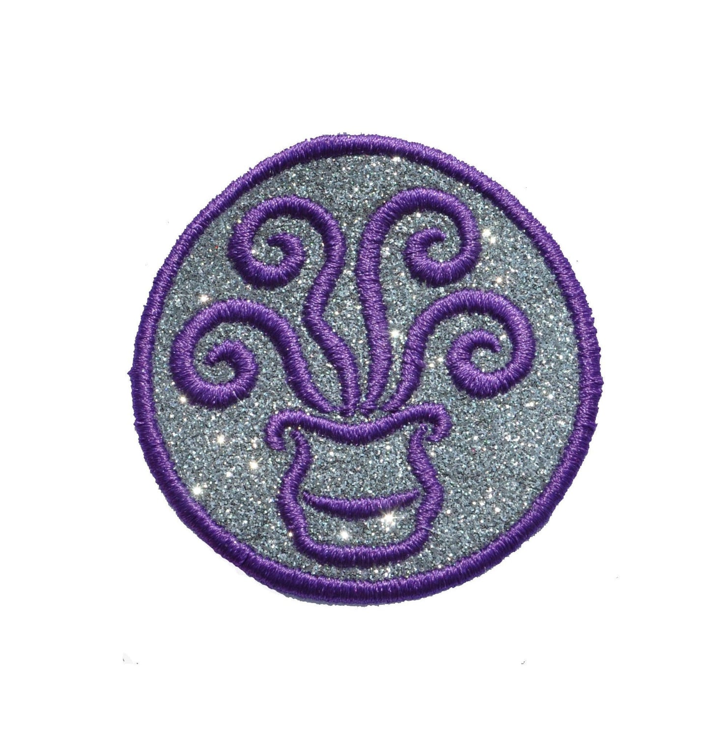 Aquarius Zodiac Sign Horoscope 2 1/2 inch glitter sparkle iron on Patch! GL323