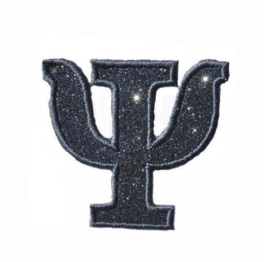 Greek Varsity Letter Symbol Glitter Sparkle Patch - Iron on or Sew on Vinyl - NO GLITTER MESS ! GL339