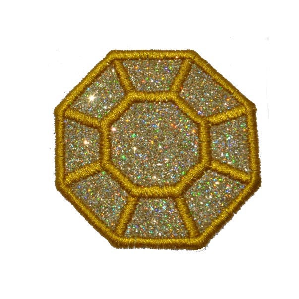 Topaz November Birthstone or Diamond Wedding Engagement Sparkle Glitter Patch - Iron or Sew on Vinyl - NO GLITTER MESS ! GL353