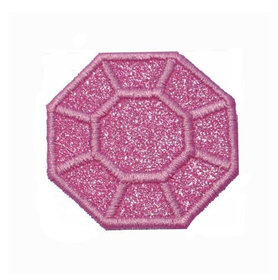 October Rose Zircon Birthstone or Diamond Wedding Engagement Sparkle Glitter Patch - Iron or Sew on Vinyl - NO GLITTER MESS ! GL353