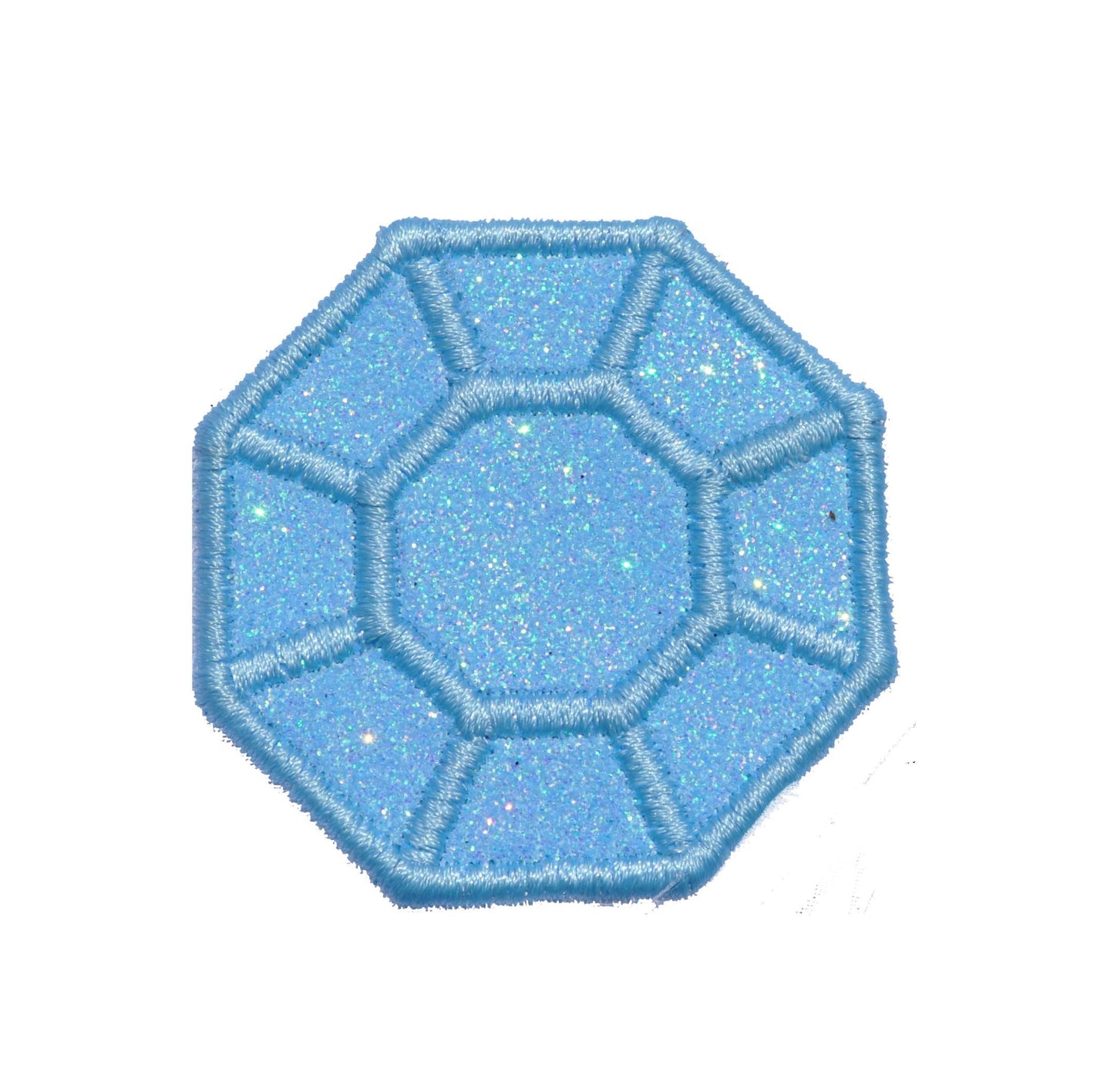 Aquamarine March Birthstone or Diamond Wedding Engagement Sparkle Glitter Patch - Iron or Sew on Vinyl - NO GLITTER MESS ! GL353