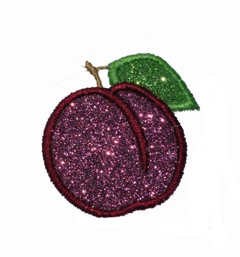 Plum, or Sugar plum 3 inch glitter sparkle iron on Patch! GL303