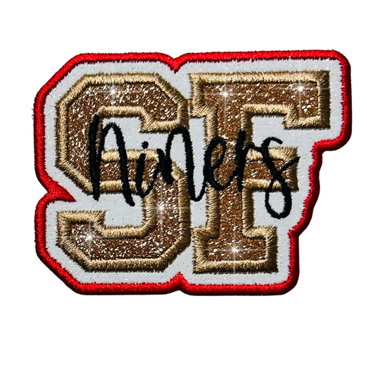KC Chiefs or SF 49ers Glitter Patch