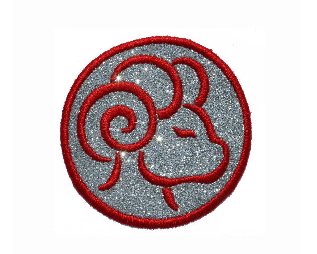 Zodiac Glitter Patch | Astrology Iron-On Patch | Embroidered Star Sign Patch | All 12 Zodiac Signs