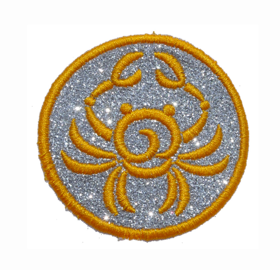 Zodiac Glitter Patch | Astrology Iron-On Patch | Embroidered Star Sign Patch | All 12 Zodiac Signs