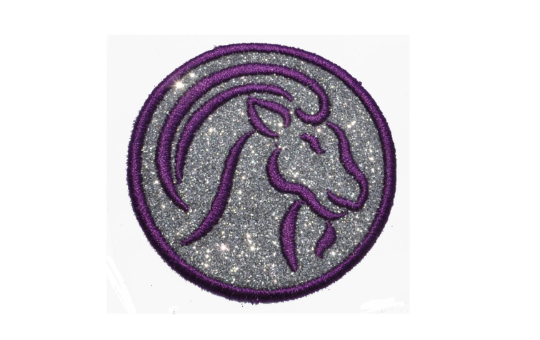 Zodiac Glitter Patch | Astrology Iron-On Patch | Embroidered Star Sign Patch | All 12 Zodiac Signs