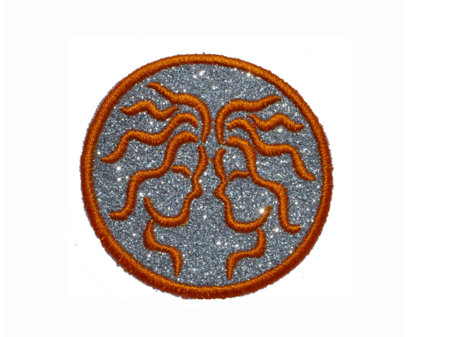 Zodiac Glitter Patch | Astrology Iron-On Patch | Embroidered Star Sign Patch | All 12 Zodiac Signs