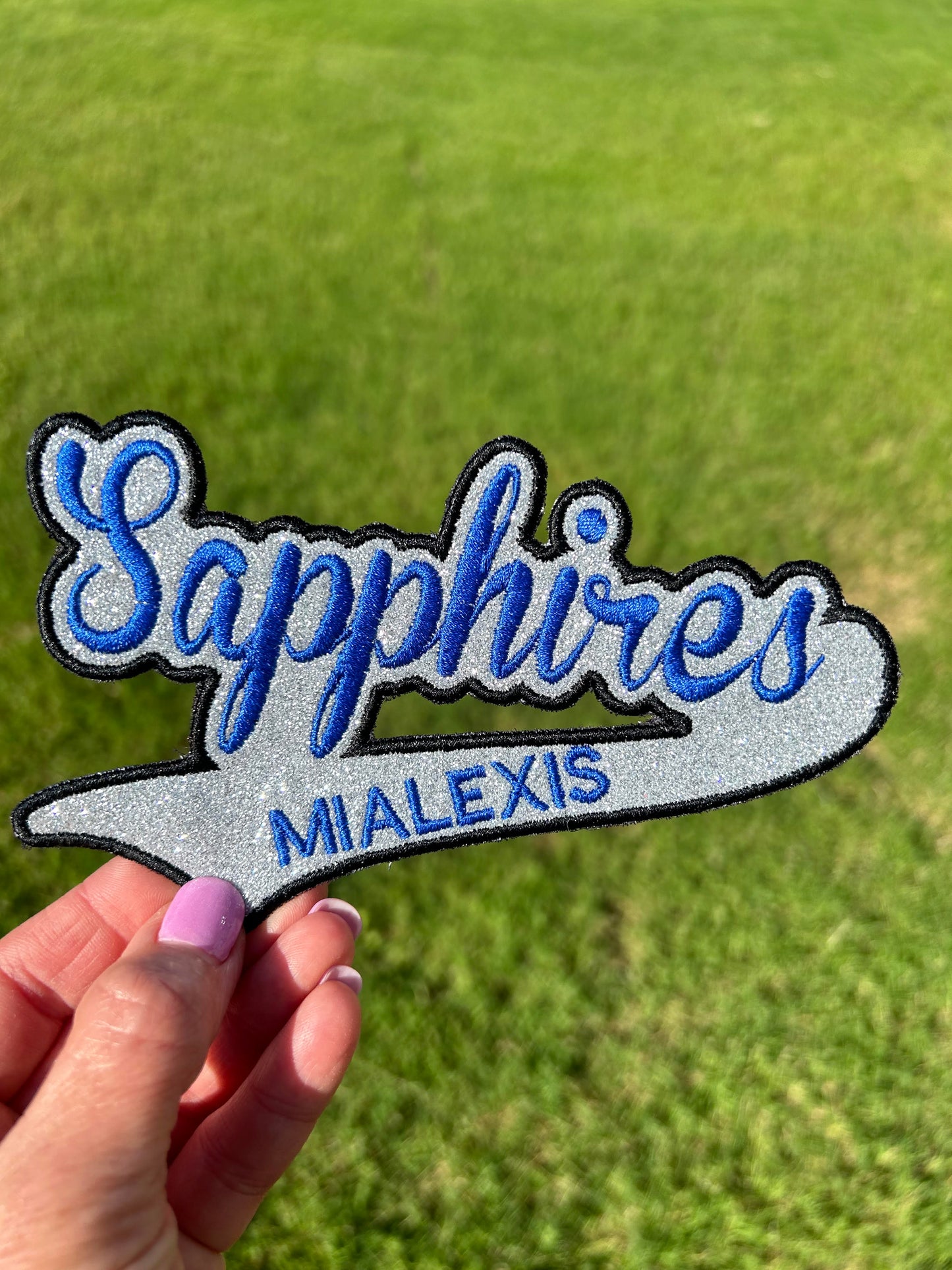 Custom Glitter Patch | Your Logo, Artwork, Iron On or Sew On Backing