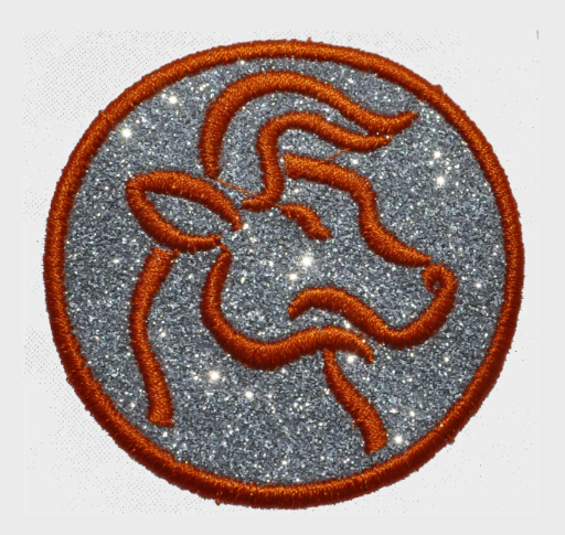 Zodiac Glitter Patch | Astrology Iron-On Patch | Embroidered Star Sign Patch | All 12 Zodiac Signs