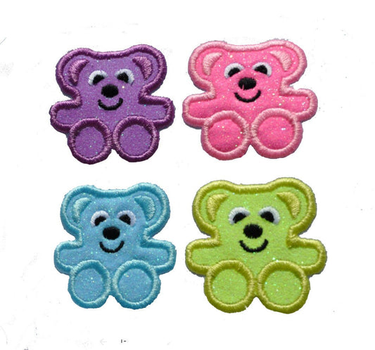 Gummy Gummi Bear 2 or 3 inch Candy Sparkle Glitter Patch -  Iron or Sew on Vinyl - NO GLITTER MESS ! GL131