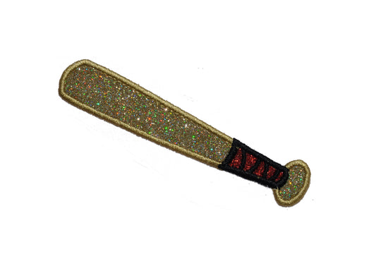 Baseball Bat Glove Personalized 4 inch glitter sparkle iron on Patch! GL213