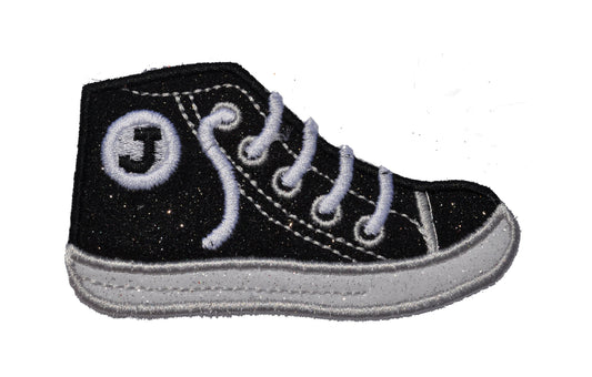 Hightop High Top Tennis Shoe Shoes Sparkle Glitter Patch -  Iron on or Sew on Vinyl - NO GLITTER MESS ! GL230