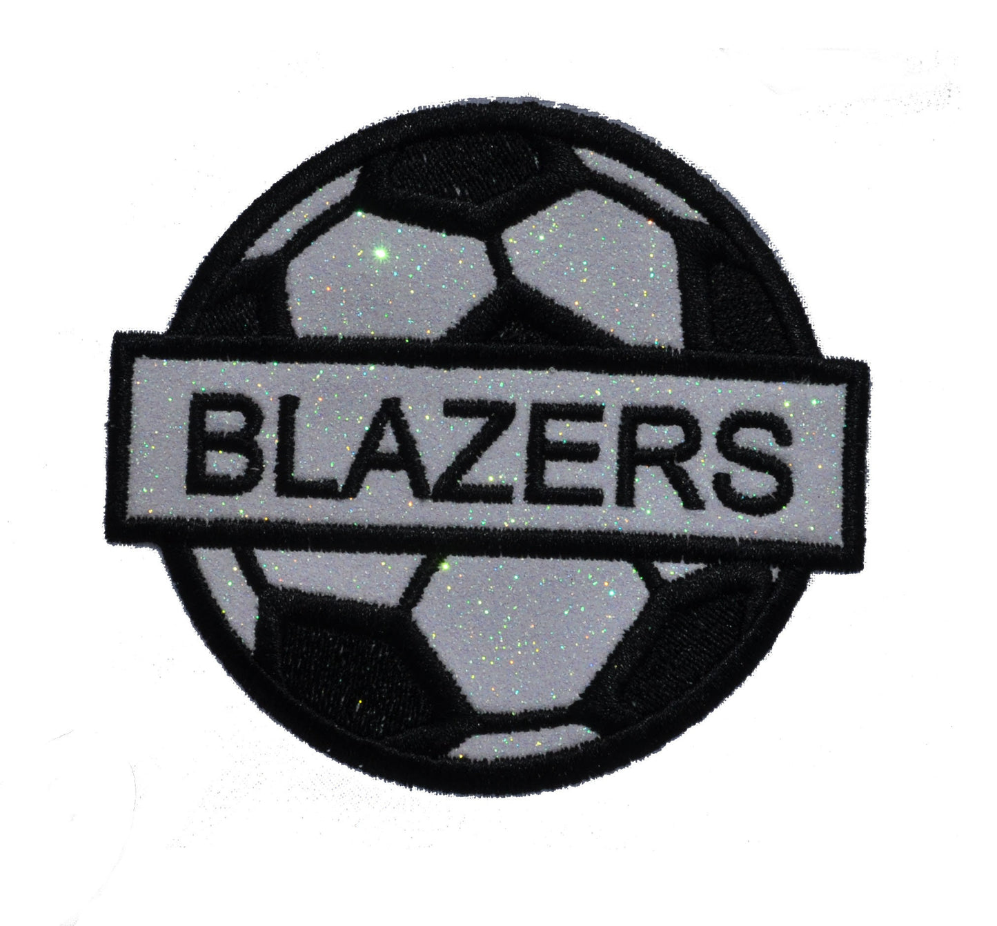 Volleyball Team Name Tag Glitter Sparkle Letter Patch -  Iron or Sew on Vinyl - NO GLITTER MESS ! GL250