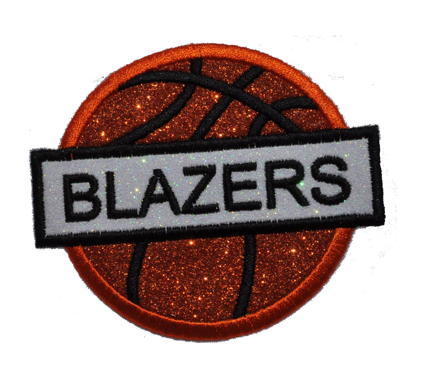 Basketball Number or Letter Sew or Iron on Embroidered Patch