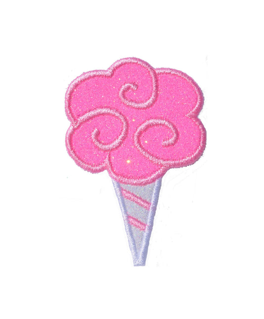 Cotton Candy 5 inch and 7 inch Sparkle Glitter Patch -  Iron or Sew on Vinyl - NO GLITTER MESS ! GL130
