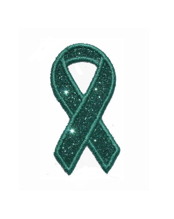 Awareness Ribbon, Choice of ColorGlitter Patch Iron On Patch . No Glitter Mess . GL293
