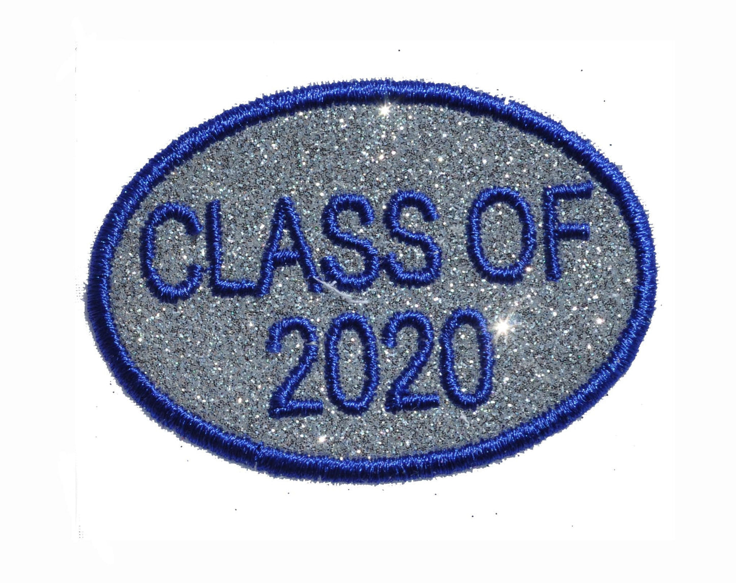 Oval Name Patch Border Frame Nametag Personalized Bling Glitter Patch -  Iron or Sew on Vinyl - NO GLITTER MESS ! GL348