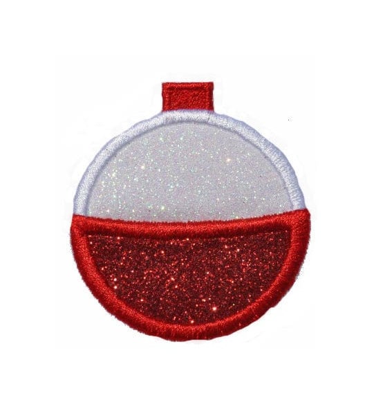 Fishing Bobber Sparkle Glitter Patch -  Iron or Sew on Vinyl - NO GLITTER MESS ! GL355