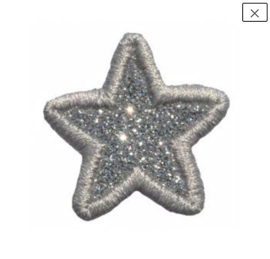 Star Miniature glitter sparkle iron on Patch! GL30