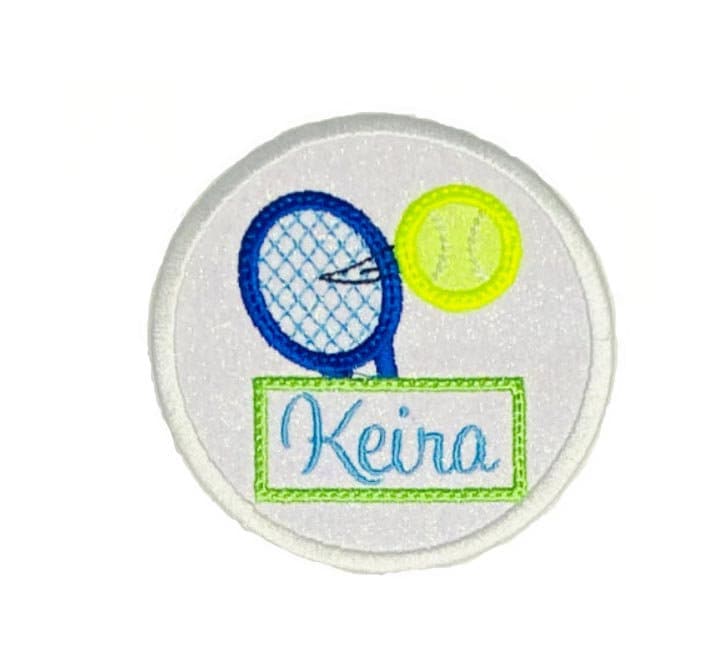 Tennis 4 inch no mess glitter patch HC6