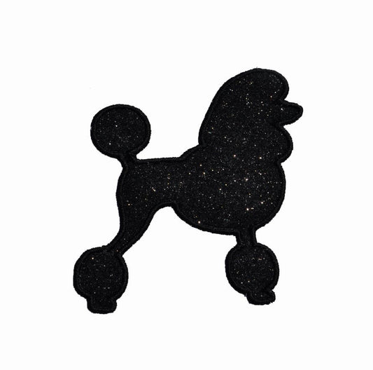 Poodle Skirt Patch Sparkle Glitter Patch 4 inch size -  Iron or Sew on Vinyl - NO GLITTER MESS ! GL445