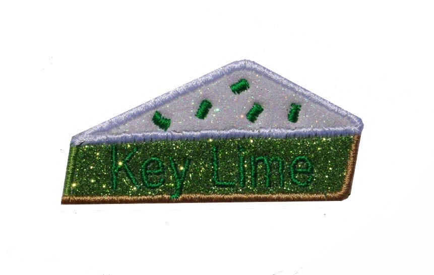 Key Lime Pie Sparkle Glitter Patch -  Iron or Sew on Vinyl - NO GLITTER MESS ! GL25